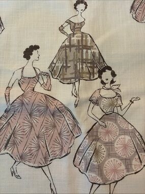 John Lewis  Dressing Retro Chic Fashion Pair  Cushion Cover